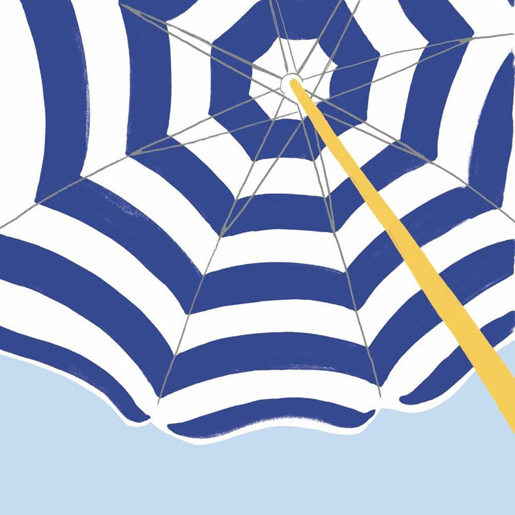 Beach Umbrella Blue - Beverage Cocktail Napkins - Mellow Monkey