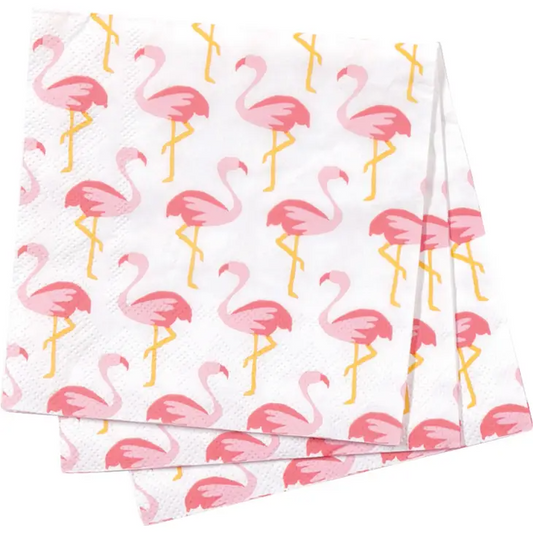 Pink Flamingo Paper Napkins - Pack of 20 - Mellow Monkey