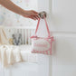 Shhhhh! Embroidered Pillow Door Hanger Décor - Pink and Blue - Mellow Monkey