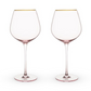 Rose Crystal Red Wine Glass Set - Mellow Monkey