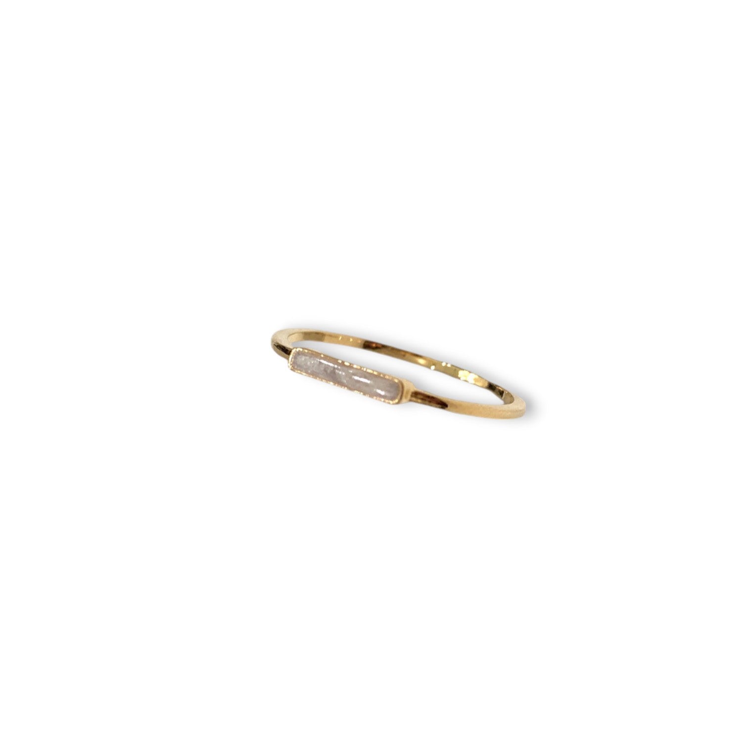 Piper Contemporary Ring with Enamel Accent - Mellow Monkey