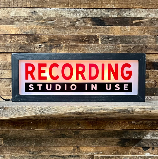 Vintage Recording Studio In Use - Lighted Sign - 22-in - Mellow Monkey