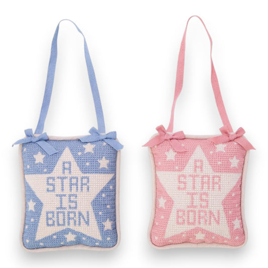 A Star Is Born - Embroidered Pillow Door Hanger