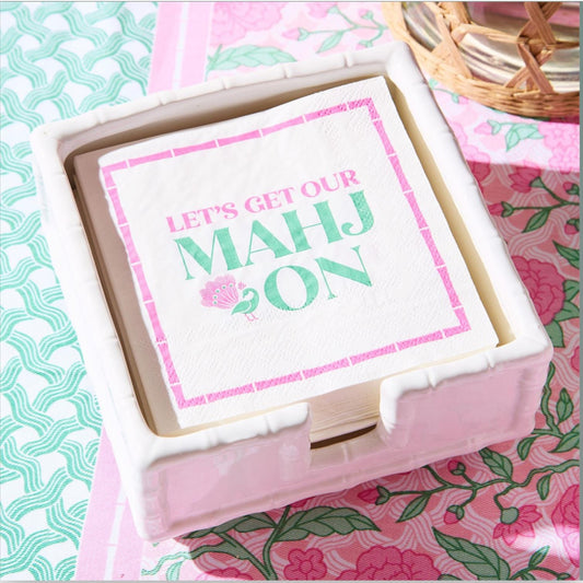 Lets Mahj On 3-Ply Paper Cocktail Napkins - Pack of 30