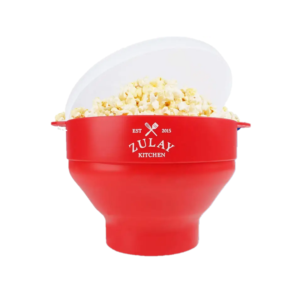 Red Collapsible Microwave Popcorn Popper - Mellow Monkey