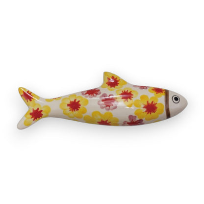 Hand-Painted Stoneware Fish Wall Décor - 10-1/4-in - Mellow Monkey