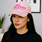 Real Housewives of Stratford Pink Embroidered Baseball Cap - Mellow Monkey