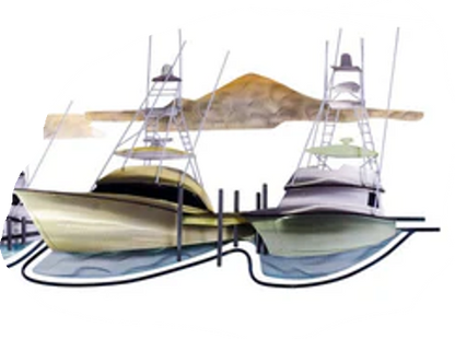 Coastal Marina Metal Wall Décor - Split Piece - Mellow Monkey