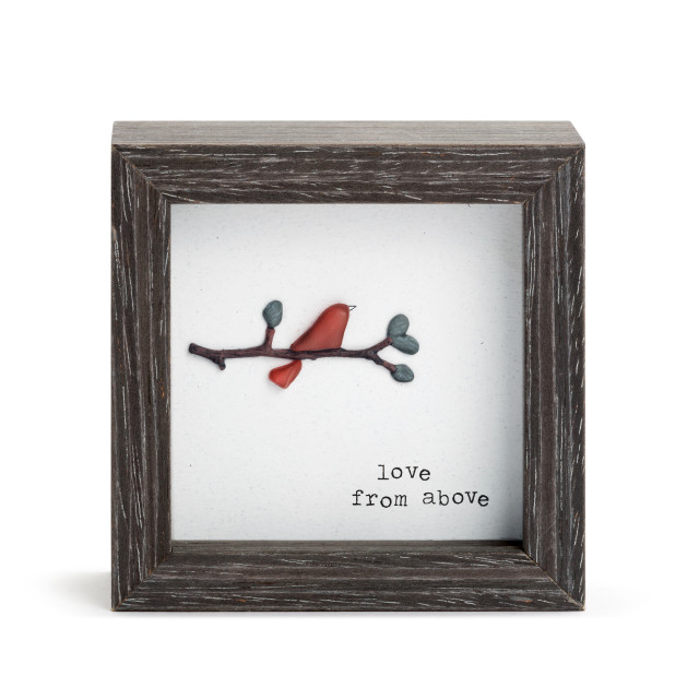 Love From Above - Sharon Nowlan Shadow Box - 4 x 4 in - Mellow Monkey
