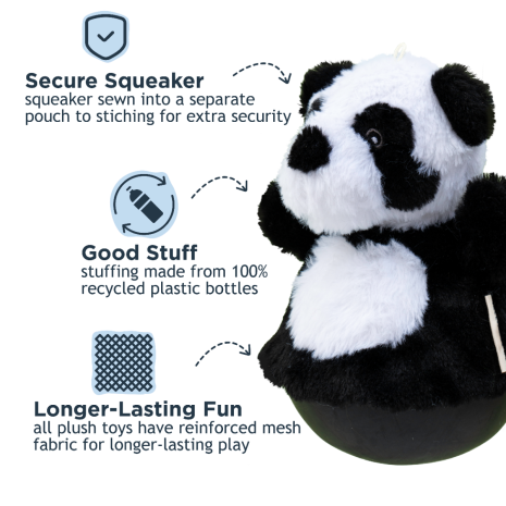 Roly Poly Panda Dog Toy - Mellow Monkey