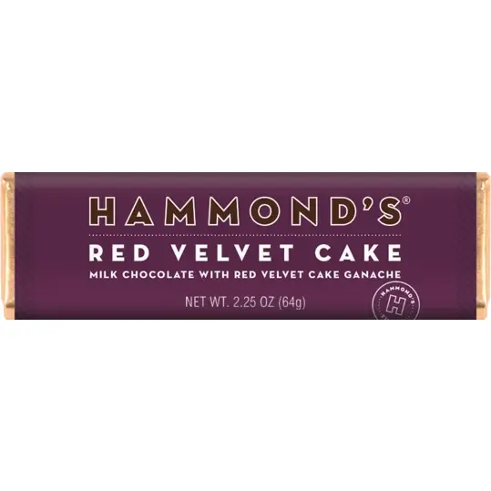Red Velvet Cake Candy Bar -  2.25-oz - Mellow Monkey