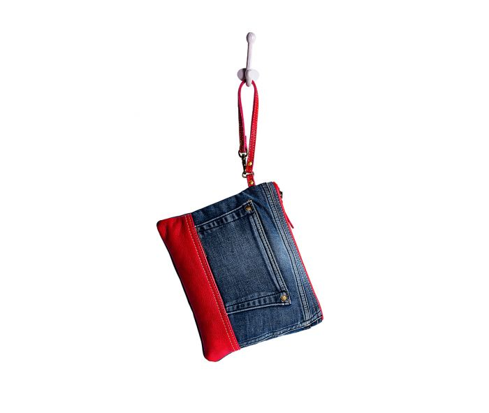 Charley Denim Pouch - 10-in - Mellow Monkey