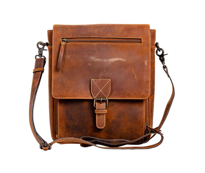 Kurlingham Satchel Leather Bag - 11-1/2-in - Mellow Monkey