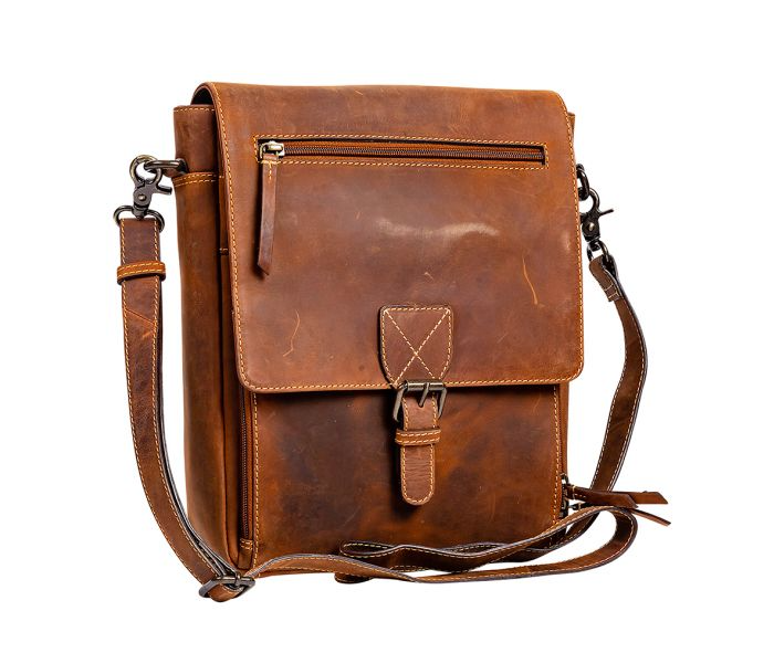 Kurlingham Satchel Leather Bag - 11-1/2-in - Mellow Monkey