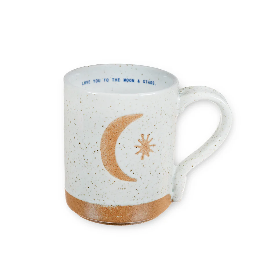 Moon and Star - Happy Mug - Love You To The Moon & Stars. - Mellow Monkey