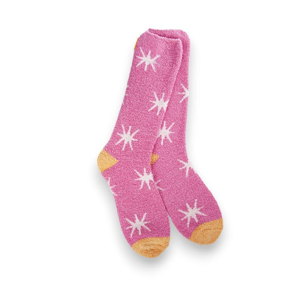 World's Softest - Cozy Crew Socks - Starburst Azalea - Mellow Monkey