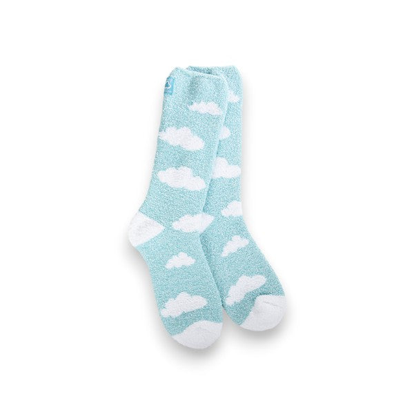 World's Softest - Cozy Crew Socks - Cloud Turquoise - Mellow Monkey