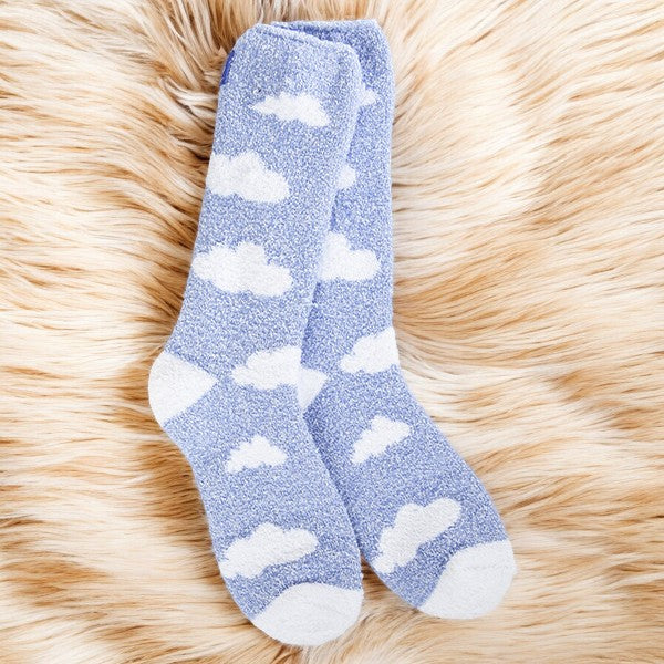 World's Softest - Cozy Crew Socks - Cloud Periwinkle - Mellow Monkey