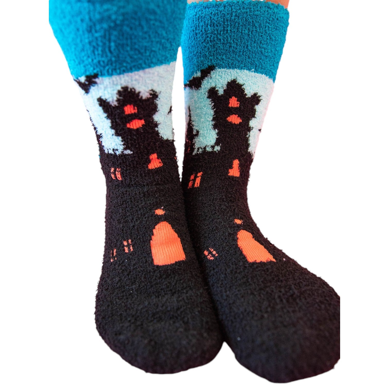 World's Softest - Cozy Crew Socks - Haunted House - One Size Fits Most - Mellow Monkey