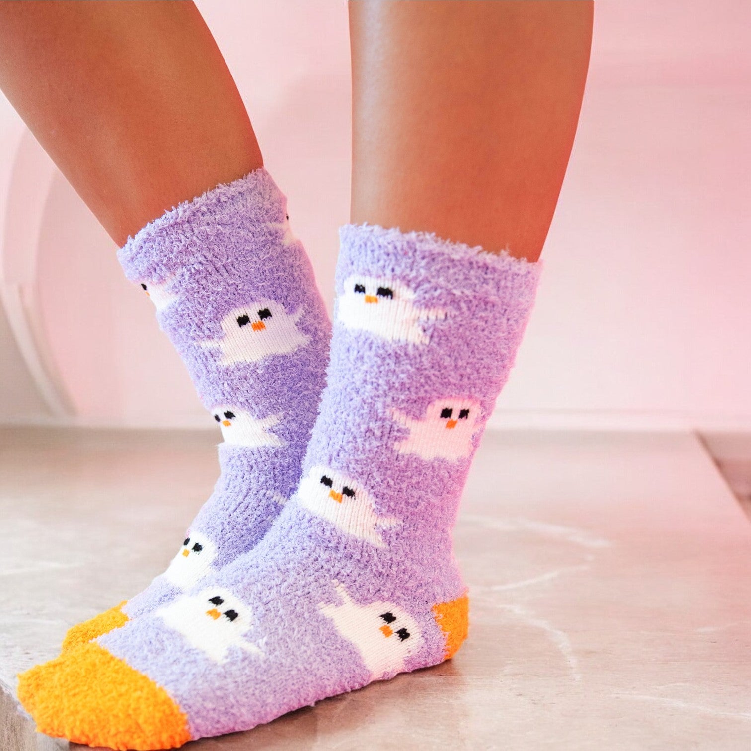 World's Softest  -Cozy Crew Socks - "Boo"gie - One Size Fits Most - Mellow Monkey