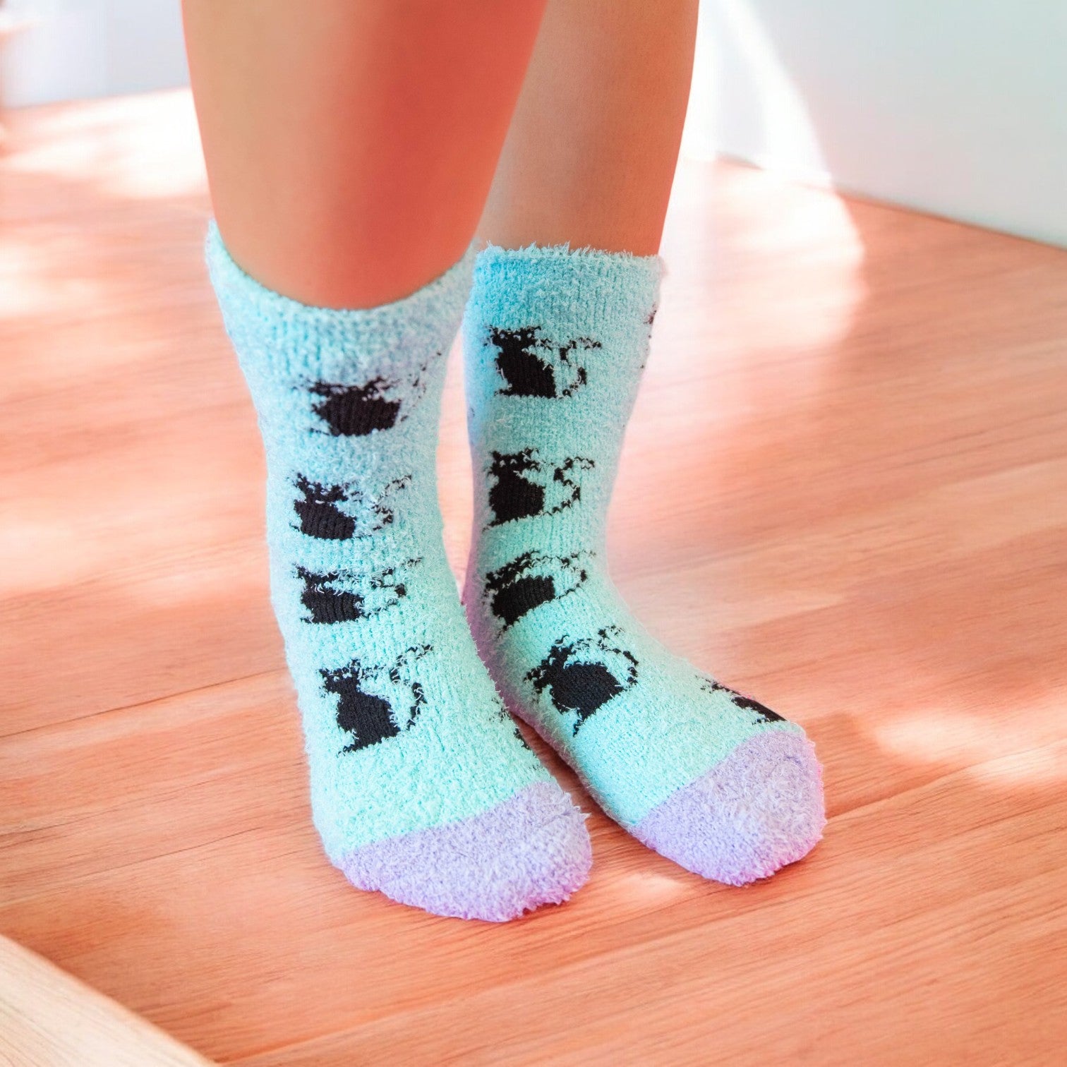 World's Softest - Cozy Crew Socks - Kitty - One Size Fits Most - Mellow Monkey