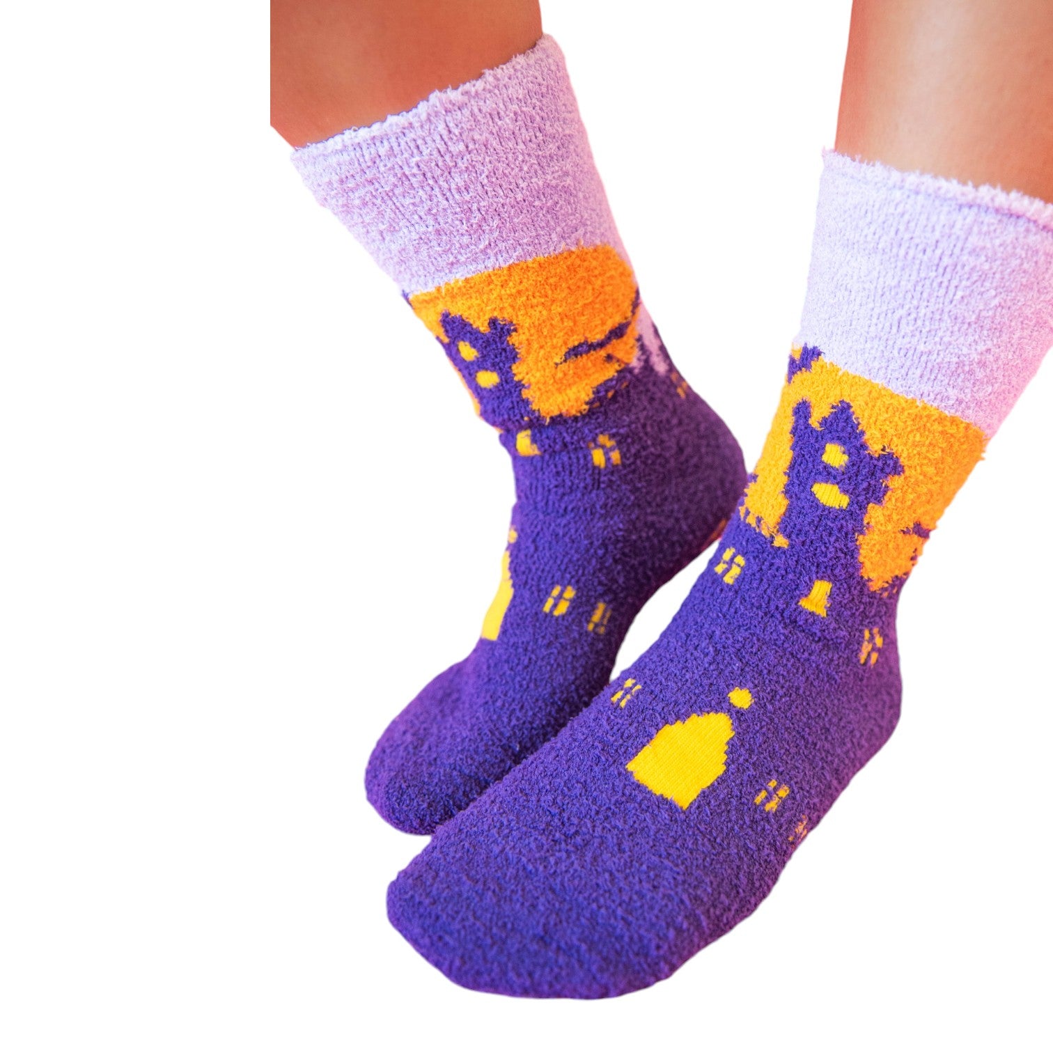 World's Softest - Cozy Crew Socks - Haunted Hotel - One Size Fits Most - Mellow Monkey