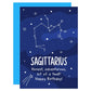 Sagittarius - Honest, Adventurous, Bit Of A Twat - Birthday - Greeting Card - Mellow Monkey