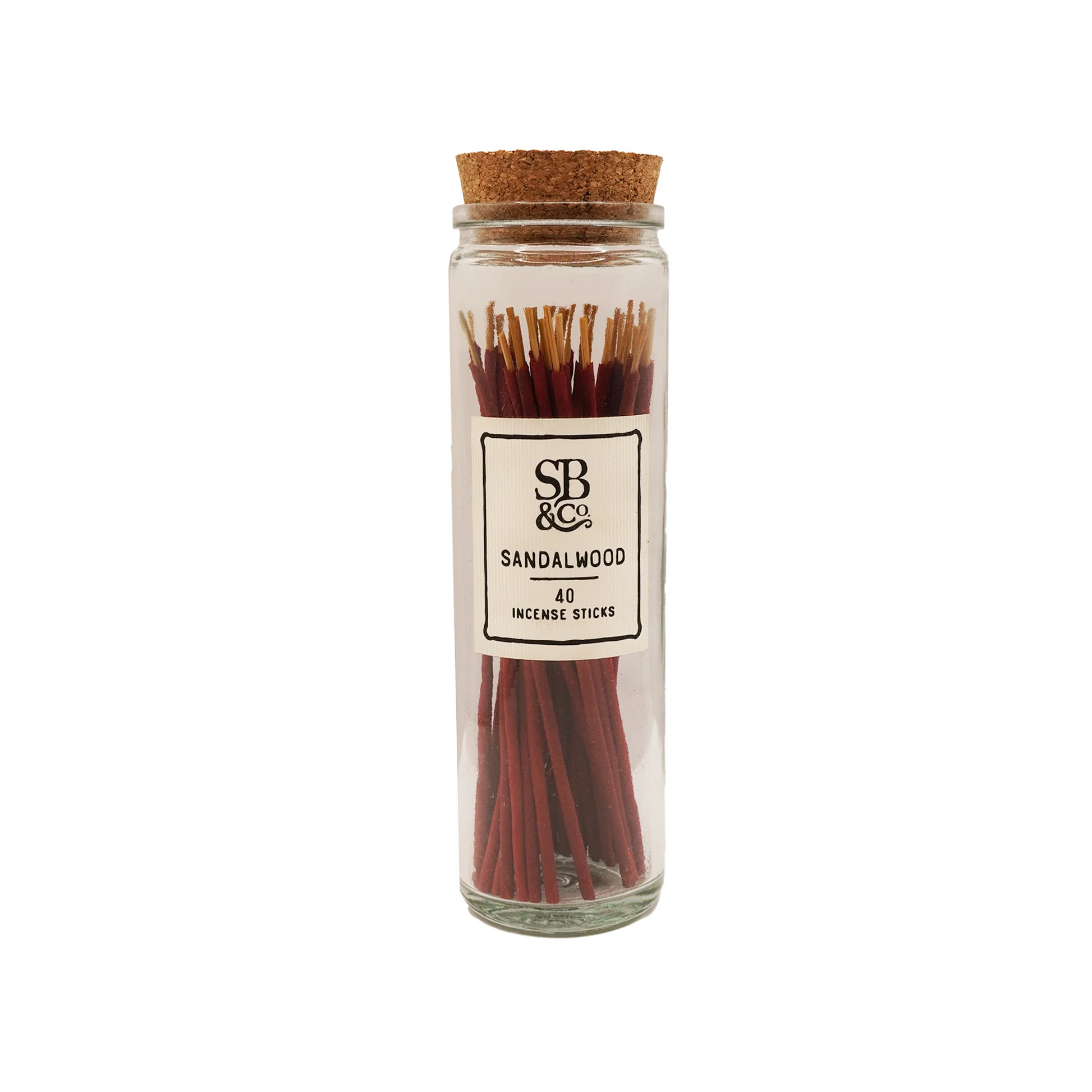Sandalwood - Incense in Glass Jar - 40 sticks - Mellow Monkey