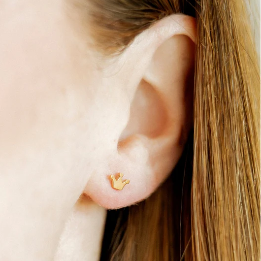 Screwback Stud Earrings - Princess Gold - Mellow Monkey