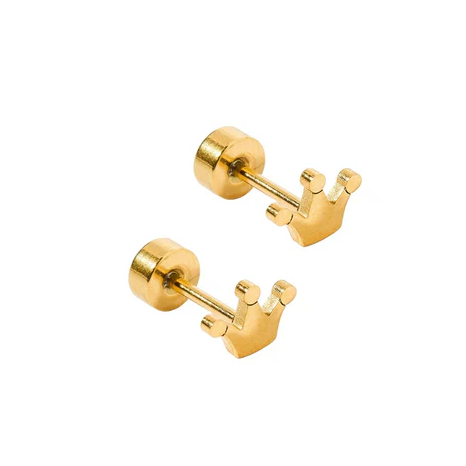 Screwback Stud Earrings - Princess Gold - Mellow Monkey