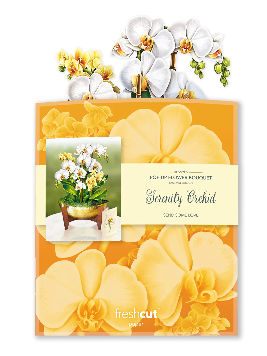 Serenity Orchid - Pop-Up Greeting Card - Mellow Monkey