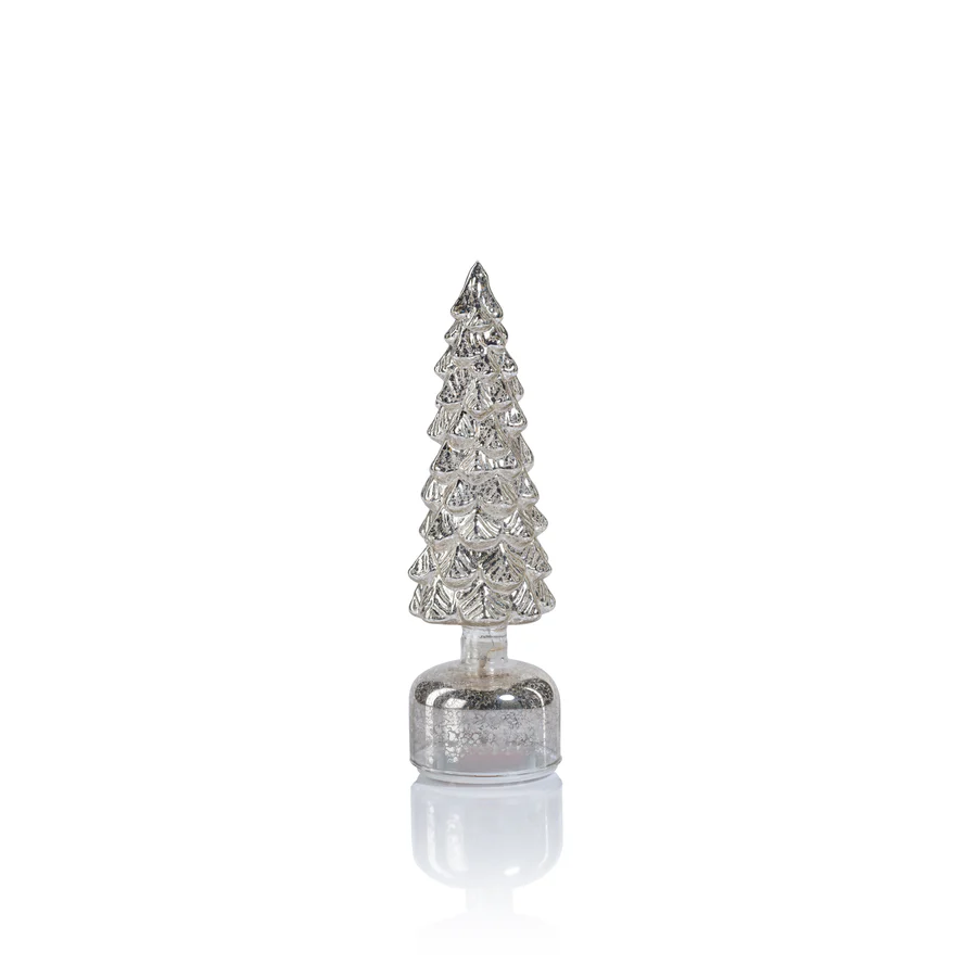 Mountain Pine Rotating LED Tree - Antique Silver - Mellow Monkey