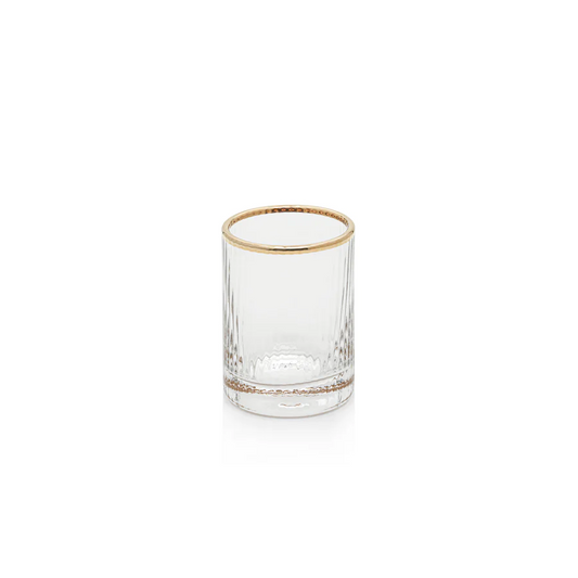 Optic Shot Glass With Gold Rim - Mellow Monkey