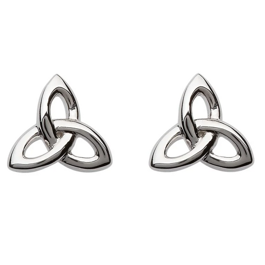 Silver Celtic Trinity Knot Stud Earrings - Mellow Monkey