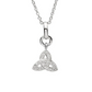 Swarovski Crystal Set Trinity Knot Pendant - Sterling Silver - Mellow Monkey