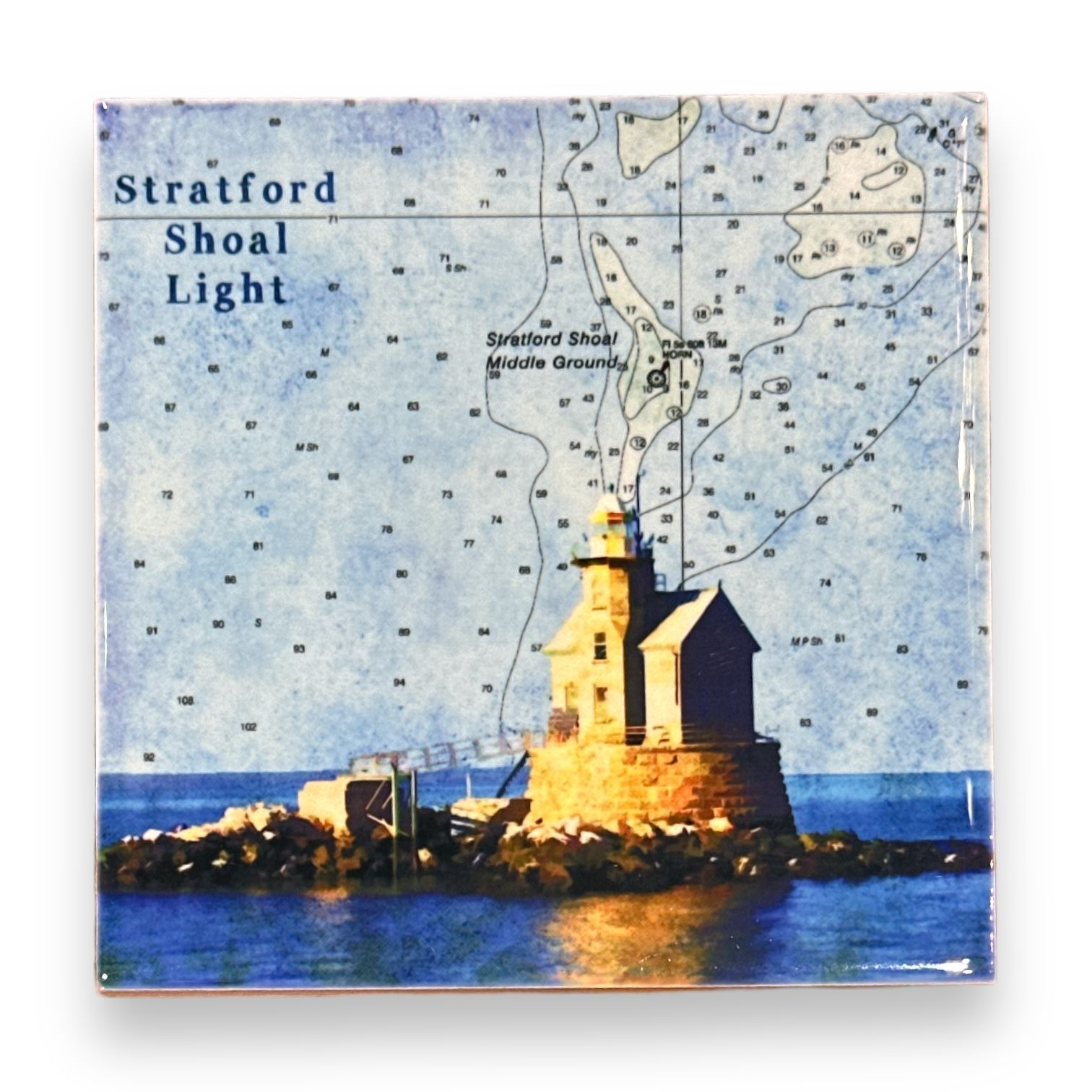 Stratford Shoal Lighthouse - Coaster - Mellow Monkey