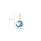 Sterling Silver Sapphire/Aqua Crystal Wave Drop Earrings - Mellow Monkey