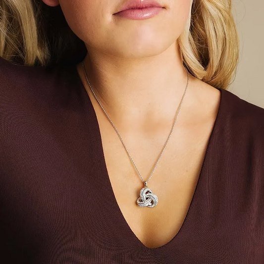 Swarovski Crystal Set Trinity Pendant - Sterling Silver - Mellow Monkey