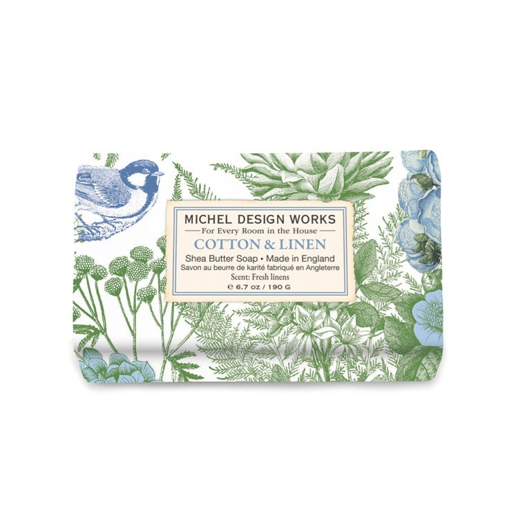 Michel Design Works Cotton & Linen Medium Bath Soap Bar