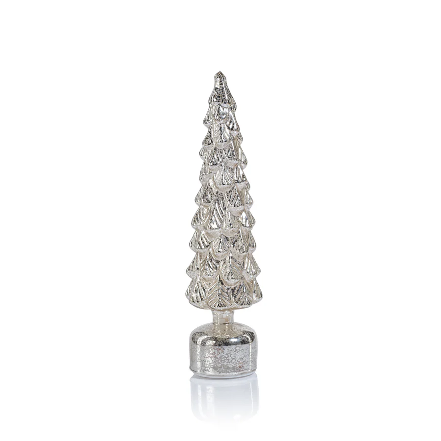 Mountain Pine Rotating LED Tree - Antique Silver - Mellow Monkey
