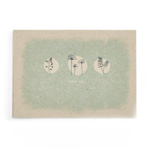 Thank You - Recycled Paper Card - Mellow Monkey