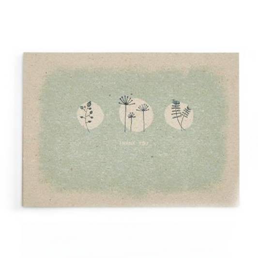 Thank You - Recycled Paper Card - Mellow Monkey