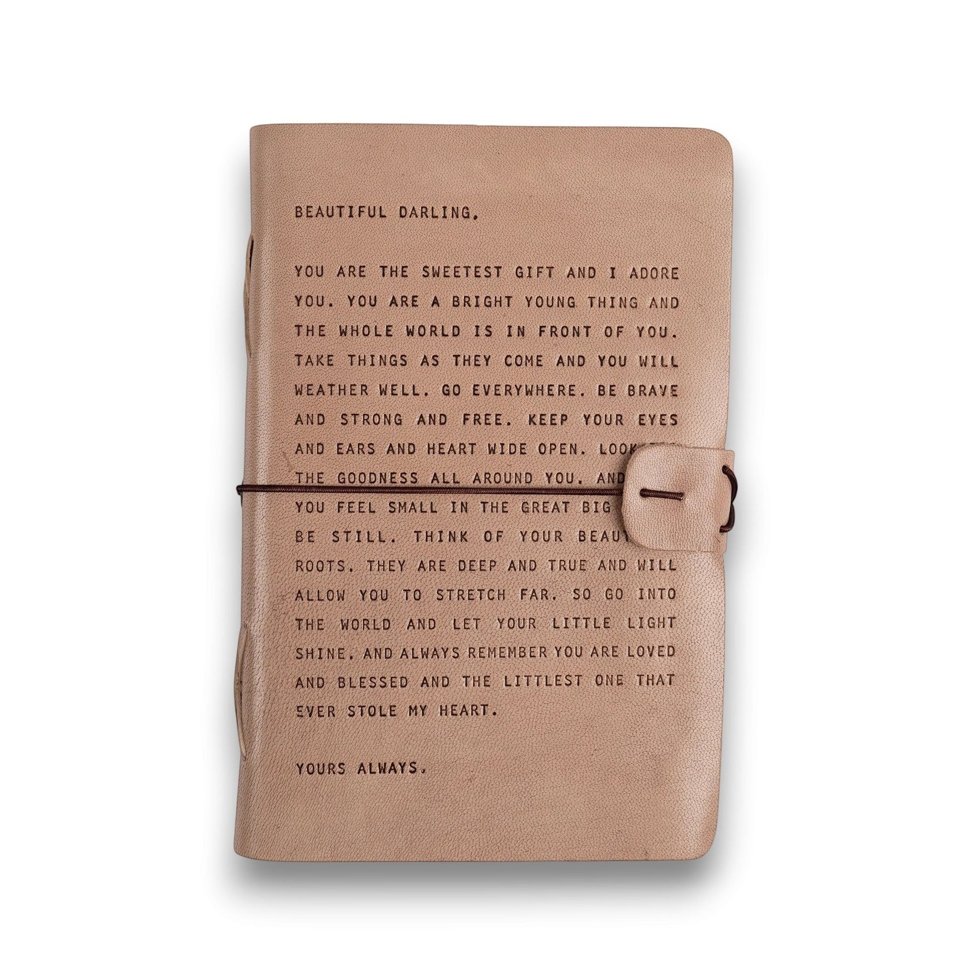 Blush Leather Artisan Journal - Beautiful Darling - Mellow Monkey