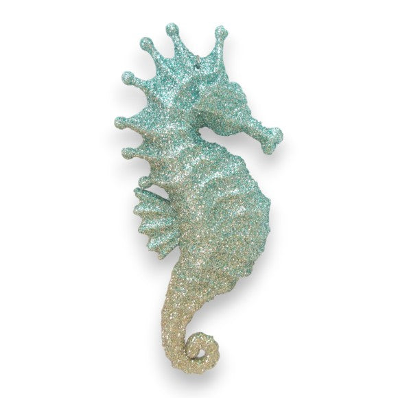 Blue Seafoam Seahorse - December Diamonds Holiday Ornament - Mellow Monkey