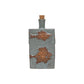 Embossed Stoneware Bottle with Cork Stopper - 7-3/4-in