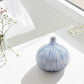 Tiny Congo - Handcrafted Porcelain Bud Vase - Fine Blue Stripes - 2.5 x 2.5 x 2.6 in - Mellow Monkey