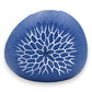 Diva Round - Handcrafted Porcelain Bud Vase - Blue with White Geometric Pattern - 4.7 x 2.4 x 4 in - Mellow Monkey