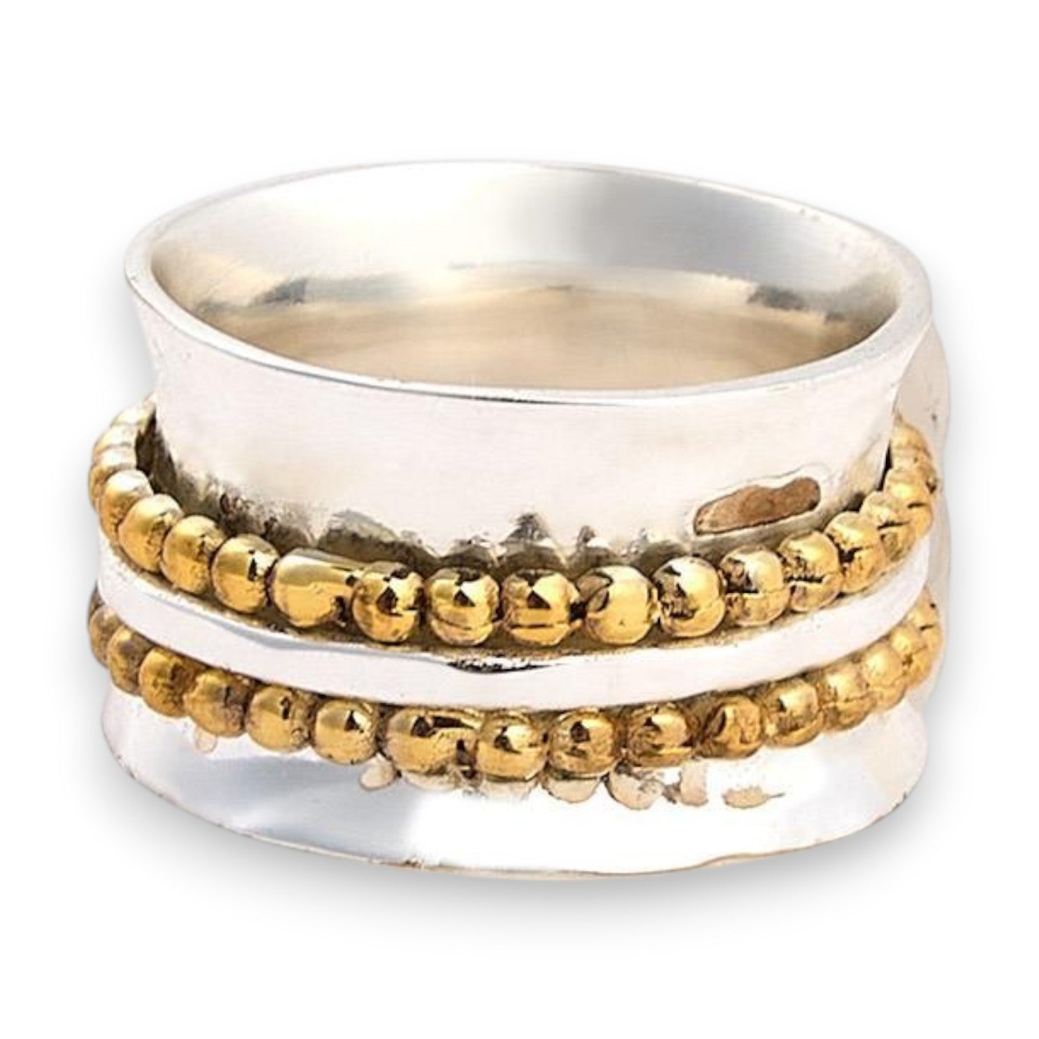 Mixed Metal Rotating Rings - 3 Styles / 2 Sizes - Mellow Monkey