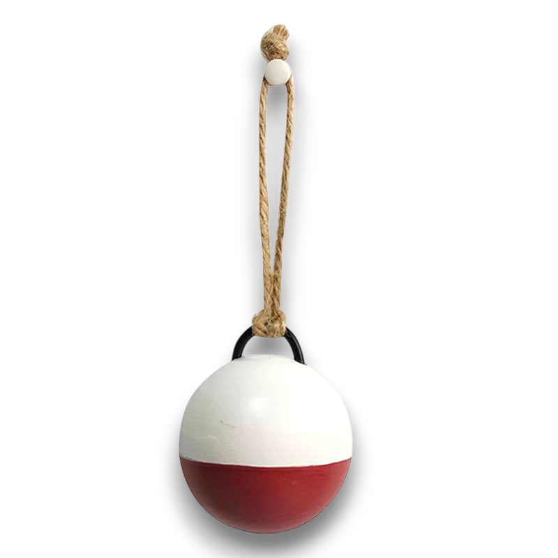 2" Fishing Bobber Red & White  - Nautical Christmas Ornament - Mellow Monkey
