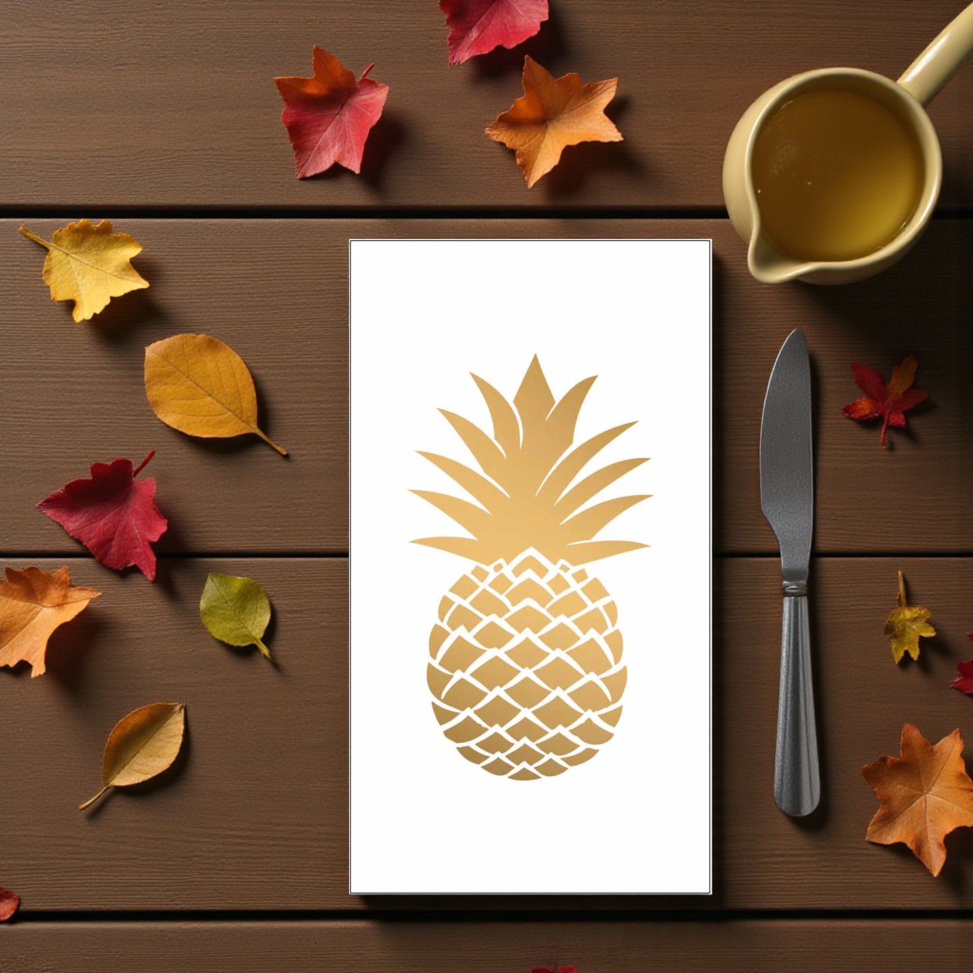 Golden Pineapple - Paper Guest Towels - 15 Count - Mellow Monkey